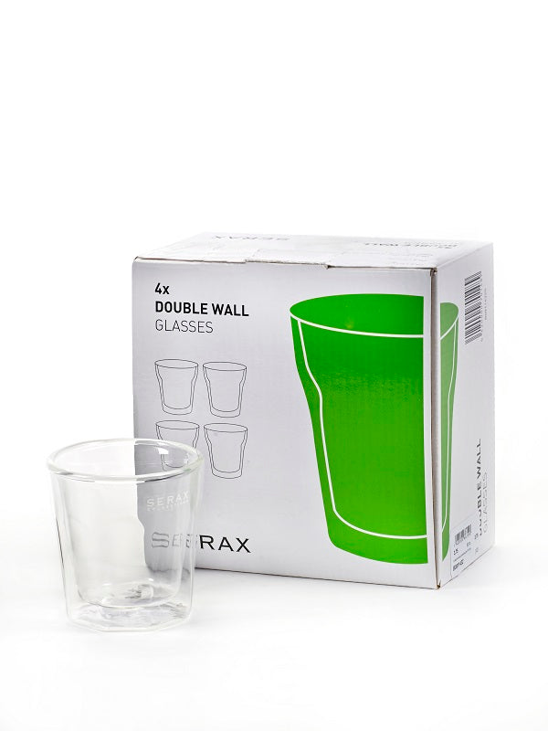 Doppelwandiges Espresso Glas USA 4er Set