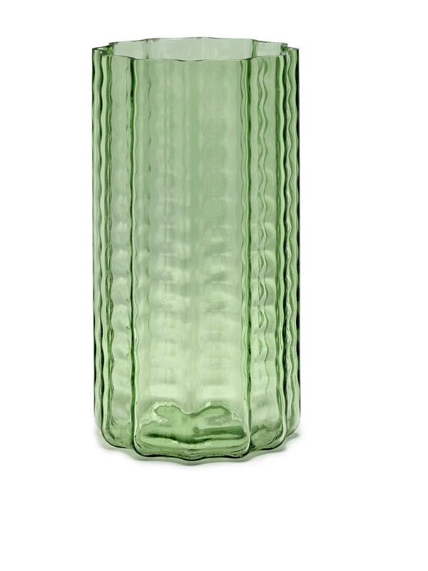 Serax Vase Waves grün von Ruben Derienmaeker D15xH28cm