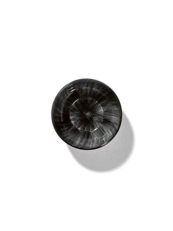 Serax Ann Demeulemeester DÉ Teller tief D12,9cm Var C cremeweiß-schwarz