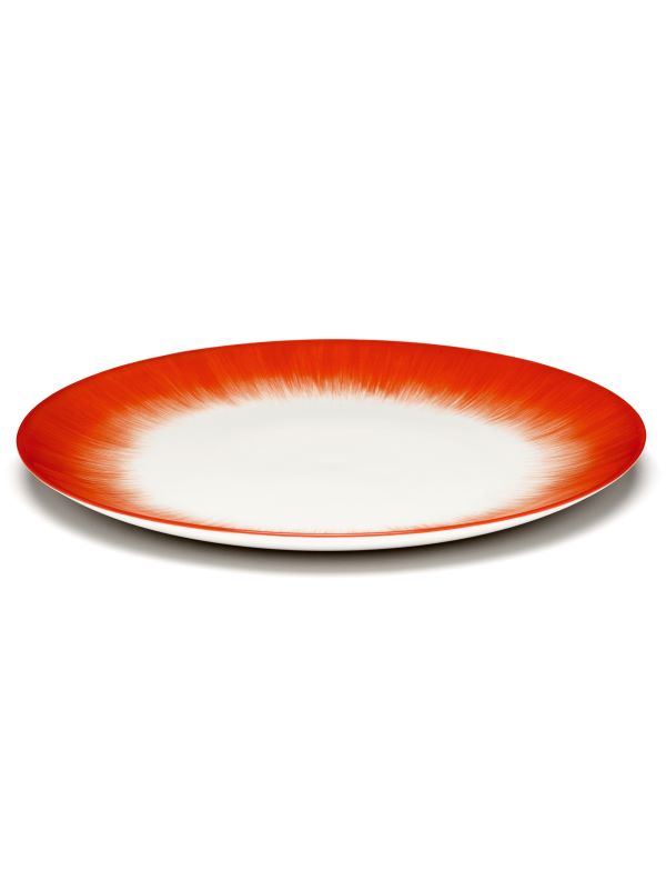 Serax Ann Demeulemeester DÉ Teller D28cm Var 5 cremeweiß-rot