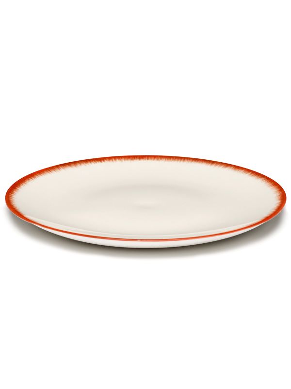 Serax Ann Demeulemeester DÉ Teller D28cm Var 2 cremeweiß-rot