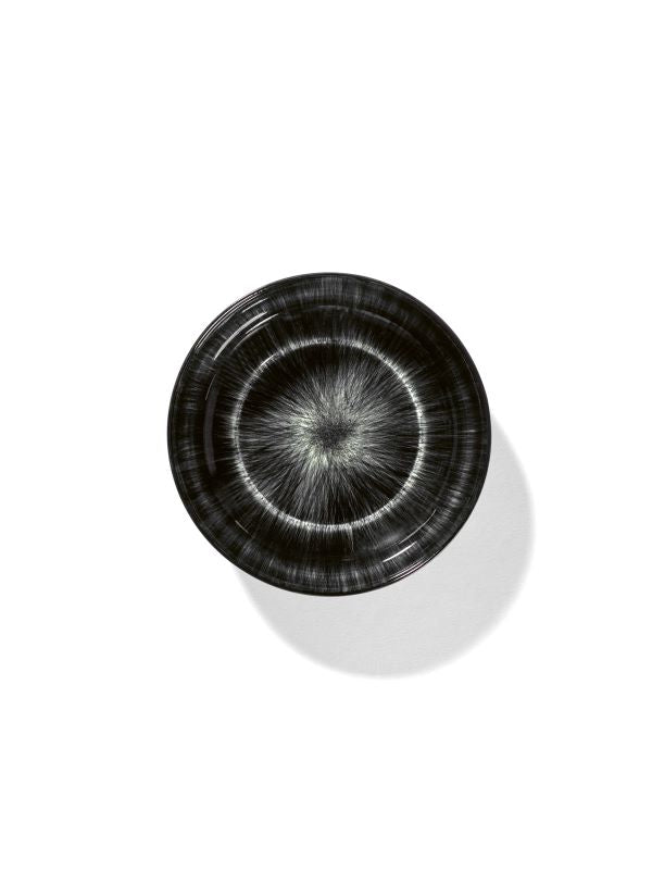 Serax Ann Demeulemeester DÉ Teller tief D15,5cm Var C cremeweiß-schwarz