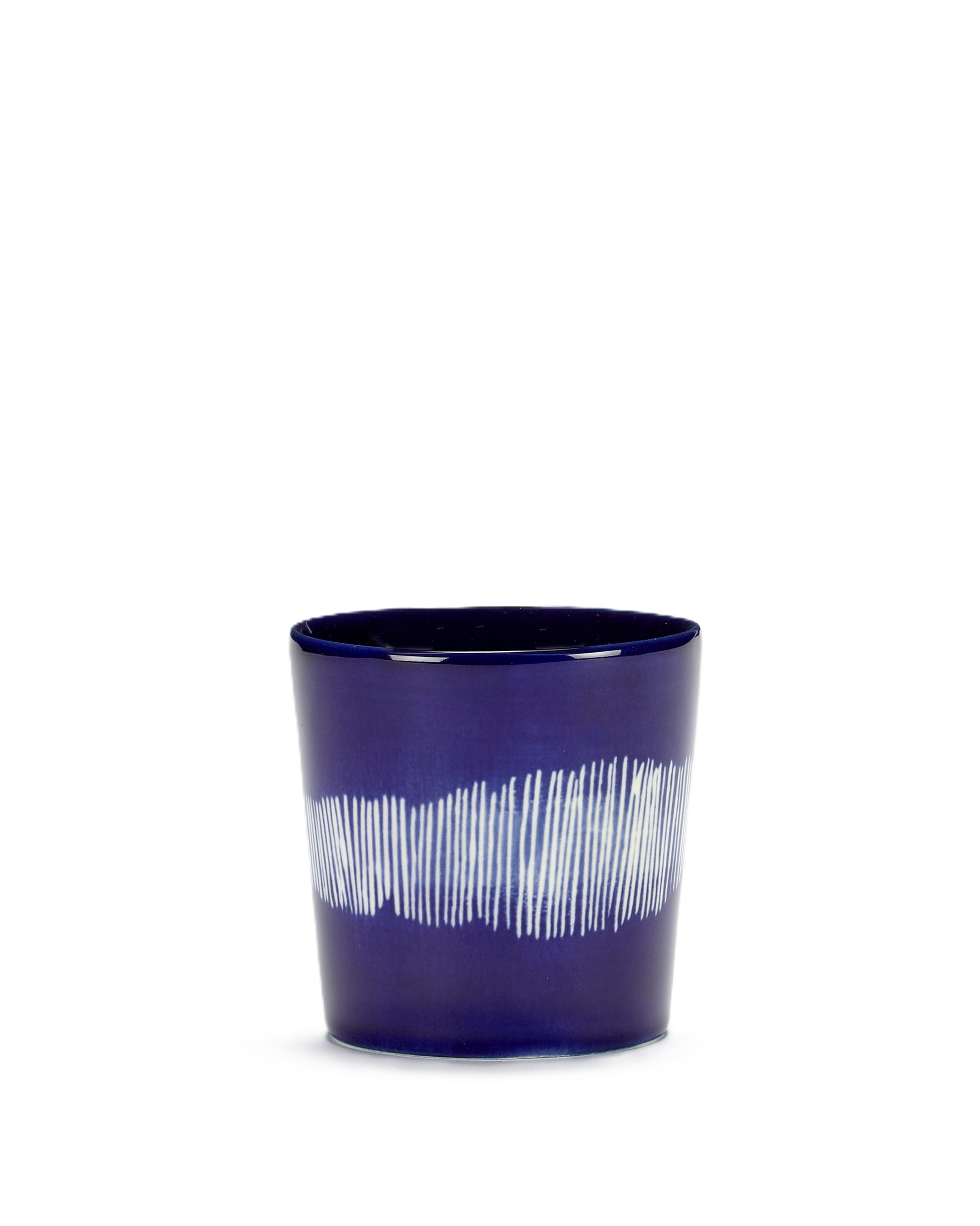 Ottolenghi Kaffeetasse Lapis Swirl-Stripes weiß FEAST for Serax H7,5cm