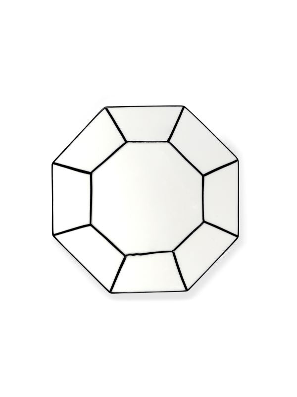 Serax Teller CARTE BLANCHE Dessertteller weiß-schwarz von Annebet Philips D18,5cm