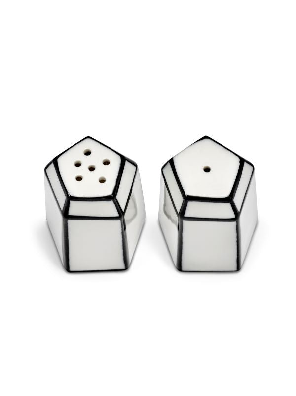 Serax Salz- & Pfefferstreuer CARTE BLANCHE weiß-schwarz von Annebet Philips