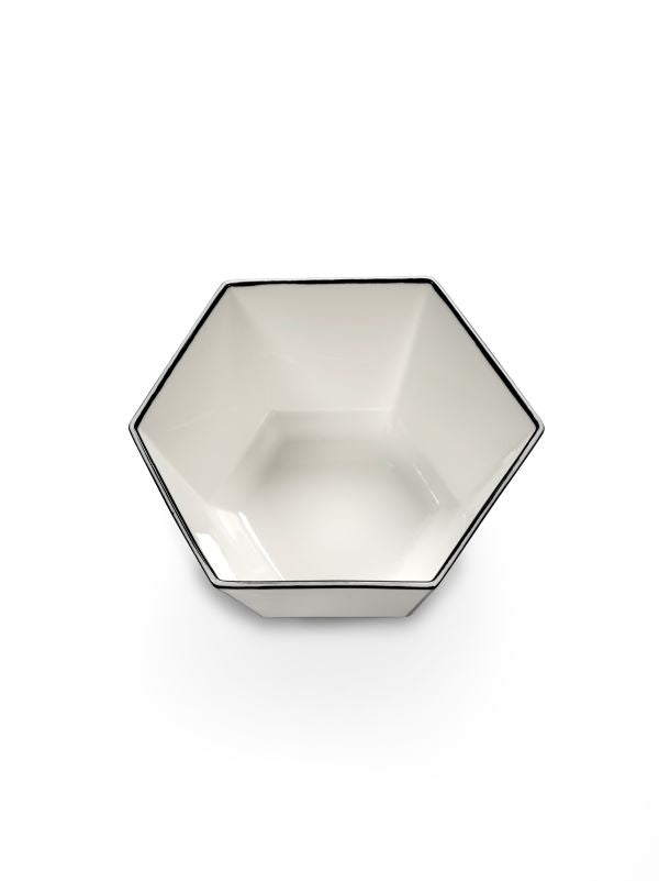 Serax Schüssel CARTE BLANCHE weiß-schwarz von Annebet Philips D14xH7cm