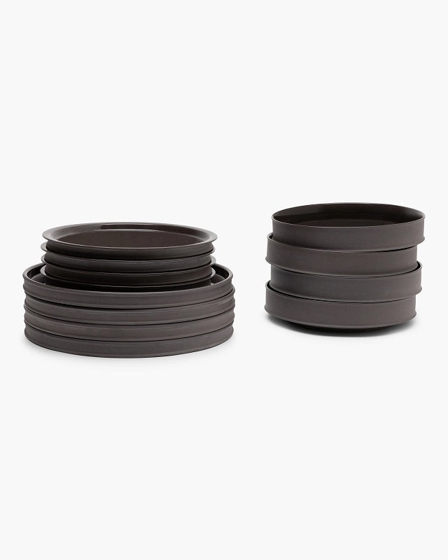 Serax Dinnerset DUNE slate 12-teilig von Kelly Wearstler