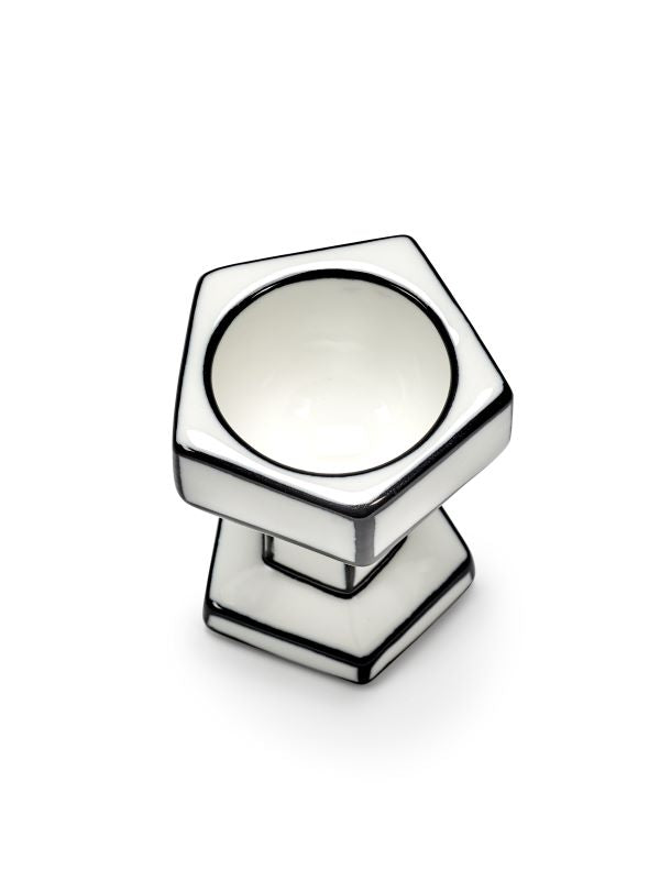 Serax Eierbecher CARTE BLANCHE weiß-schwarz von Annebet Philips H6,4cm