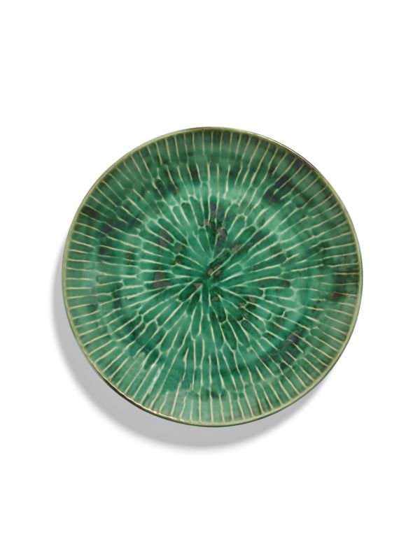 Serax Teller L VERDE LANZA D27cm Speiseteller von Pascale Naessens grün