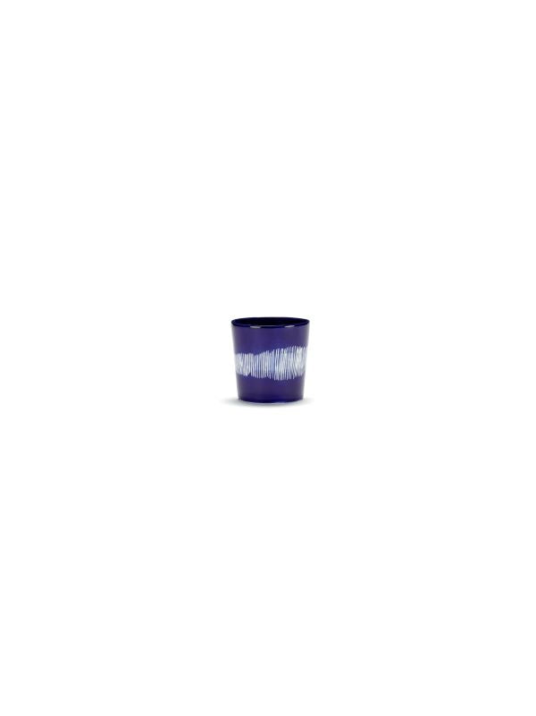 Ottolenghi Kaffeetasse Lapis Swirl-Stripes weiß FEAST for Serax H7,5cm