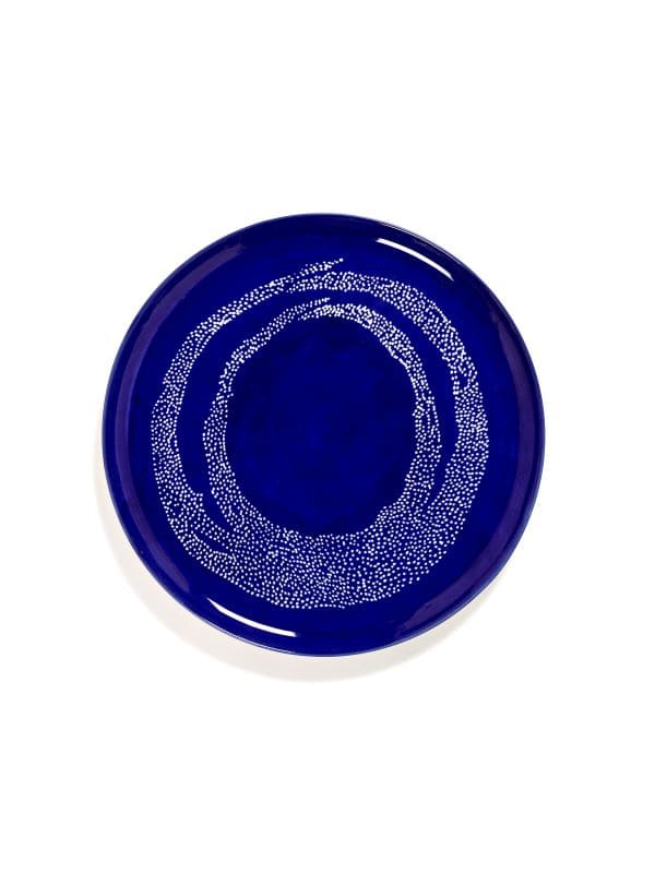 Ottolenghi Servierteller Teller Lapis Swirl-Dots weiß FEAST for Serax D35xH2cm