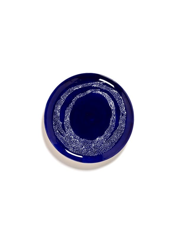 Ottolenghi Teller L Lapis Swirl-Dots weiß FEAST for Serax D26,5xH2cm