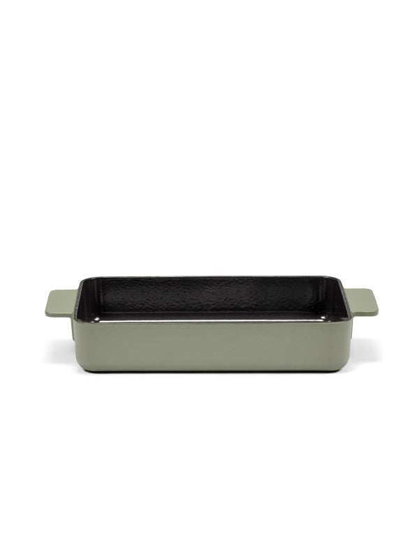 Serax Surface Auflaufform L Gusseisen camogreen L38xB20xH6cm
