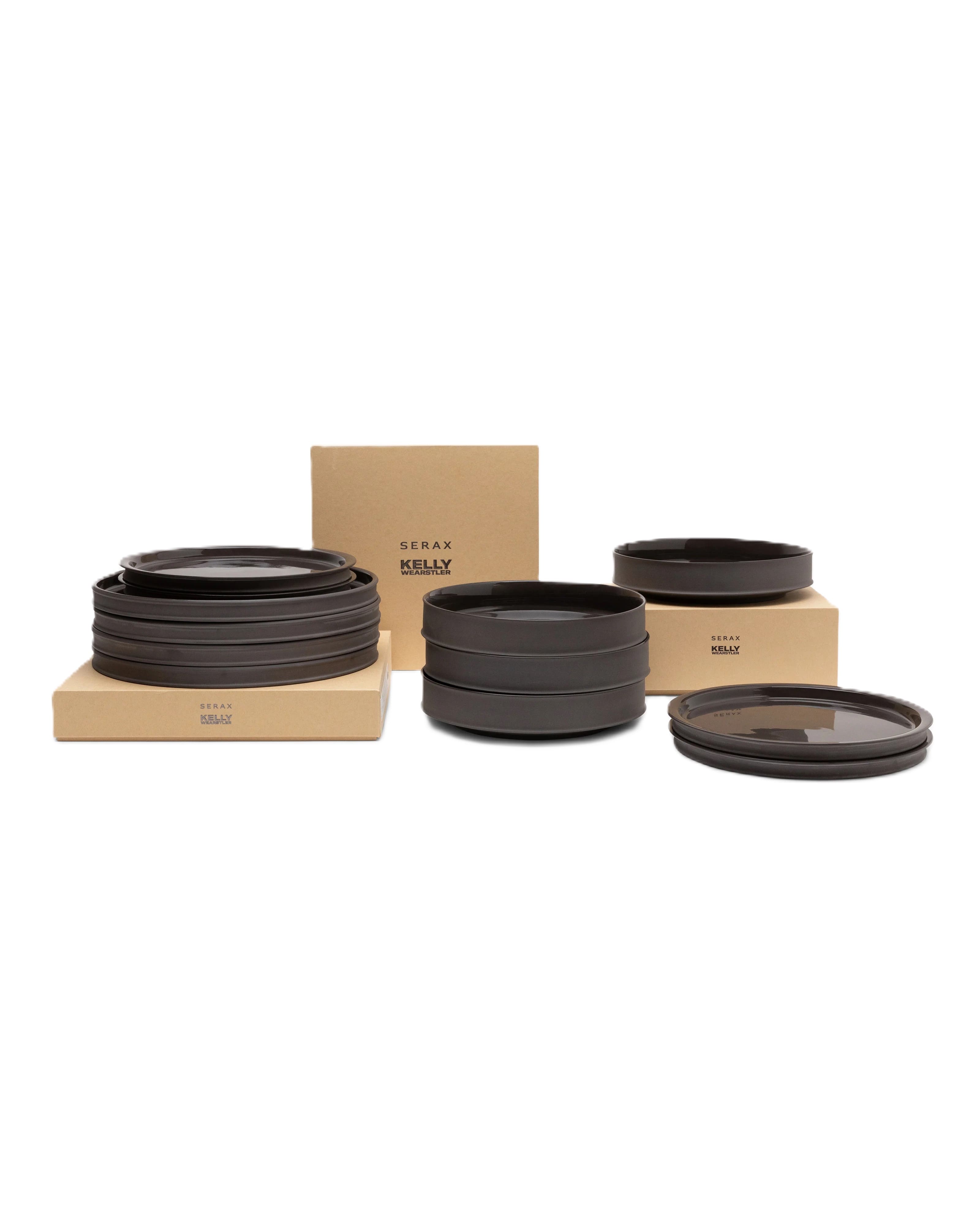 Serax Dinnerset DUNE slate 12-teilig Geschirrset von Kelly Wearstler