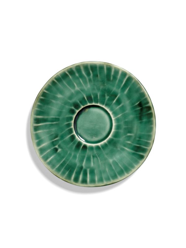 Serax Espresso Untertasse VERDE LANZA von Pascale Naessens grün D12,5cm
