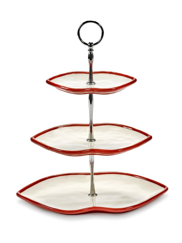 Serax Etagere 3-stufig in Lippenform Les Objets Mouleversants H35,5cm