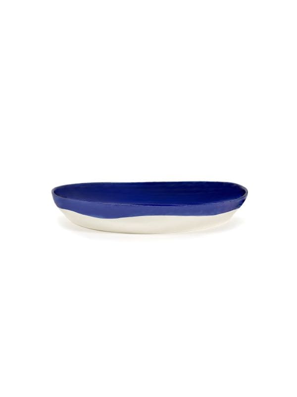 Ottolenghi Servierplatte L Lapis Swirl-Dots weiß FEAST for Serax D36