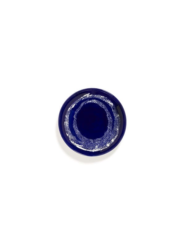 Ottolenghi Teller S Lapis Swirl-Dots weiß FEAST for Serax D19xH2cm