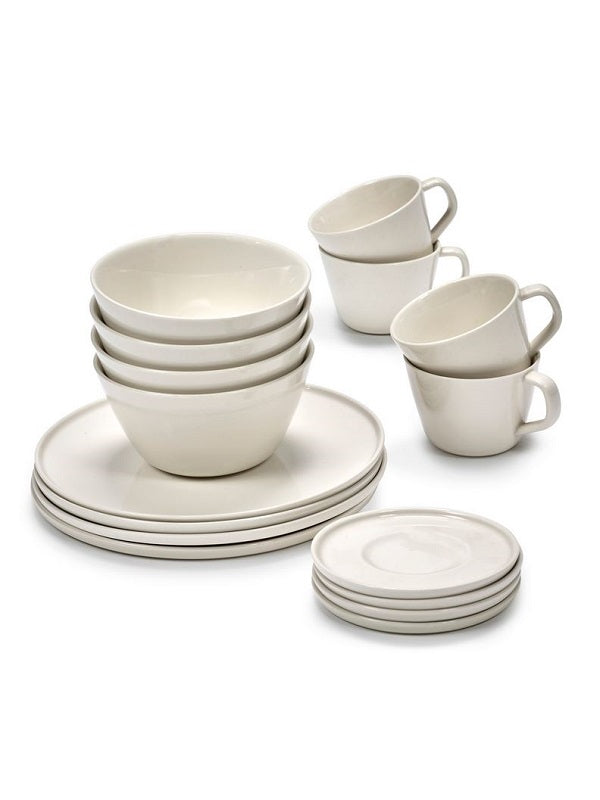 Serax CENA Frühstücksset Set creme 16 tlg. Geschirrset von Vincent van Duysen