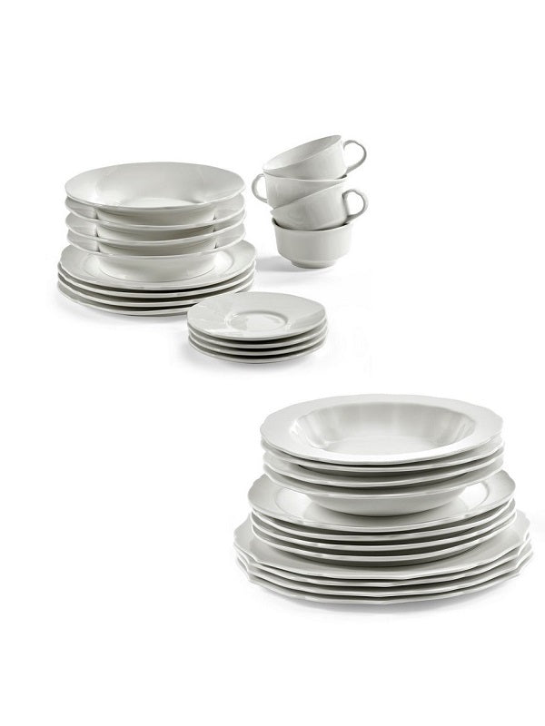 Serax SILHOUETTE Set 28 tlg. weiß vollständiges Geschirrset von Sergio Herman