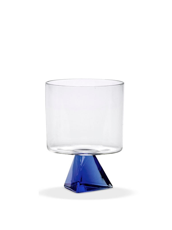 Serax Glas SILOS mit blauem Sockel von Plan C D8xH11,5cm
