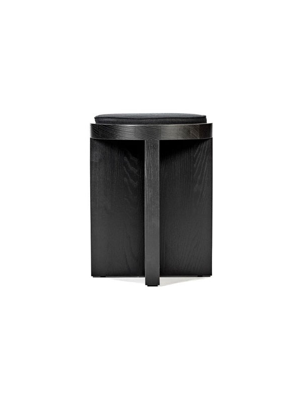 Serax Hocker TABU schwarz mit Kissen von Ann Demeulemeester D40xH53cm