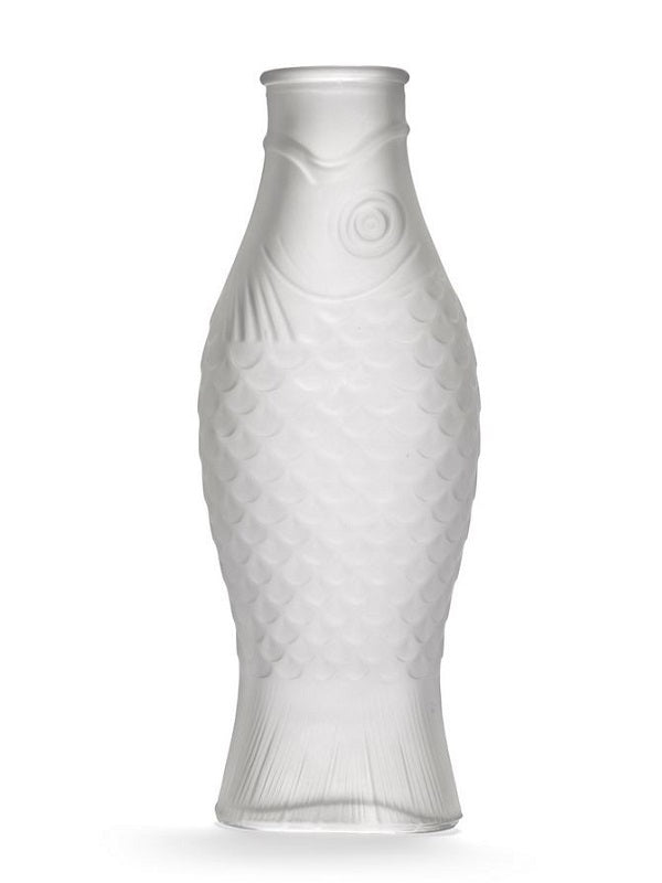 Serax Karaffe Flasche Fish&Fish Frosted Paola Navone 1L weiß
