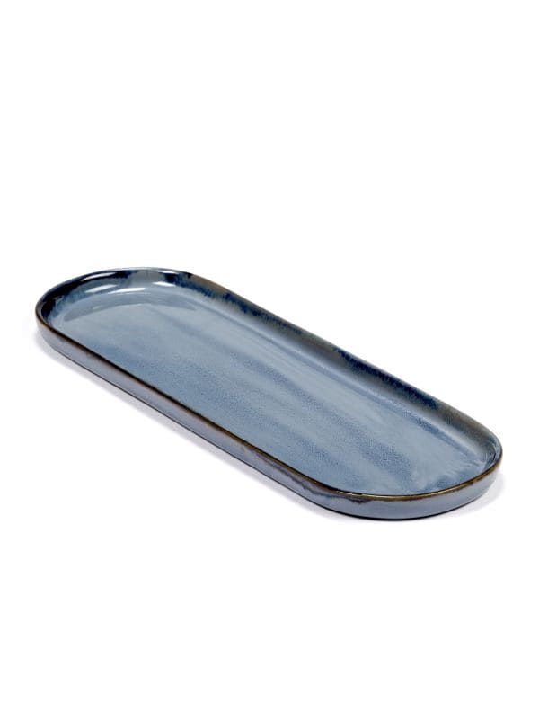 Serax Teller oval blau von Anita Le Grelle L28xB9xH1,3cm