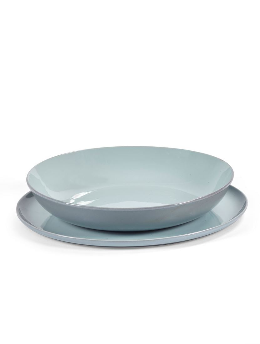 Serax Keramik Dinnerset hellblau 8 tlg. Terres de Reves von Anita le Grelle