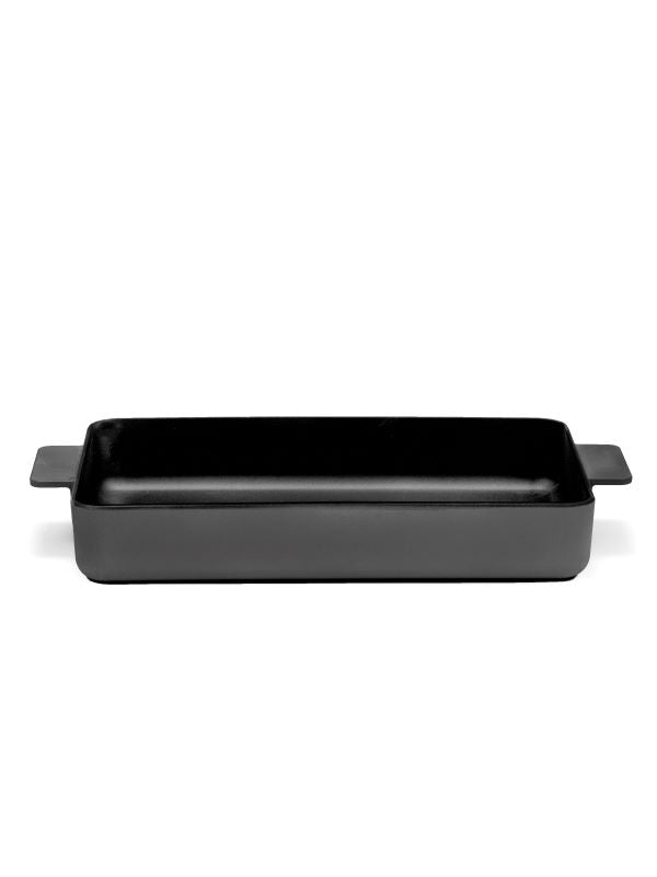 Serax Surface Auflaufform XL Gusseisen schwarz L37xB28xH6cm