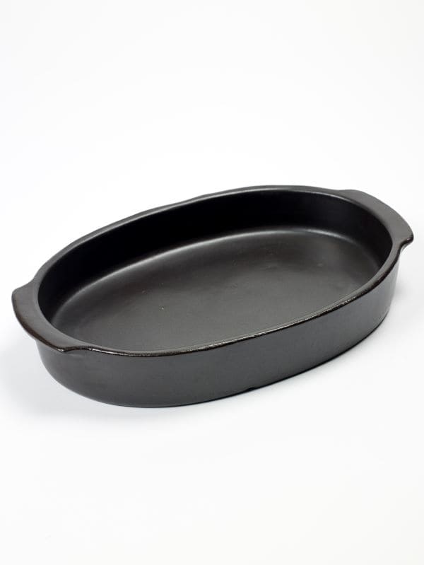 Serax Pure Auflaufform Ofenschale oval 37cm schwarz