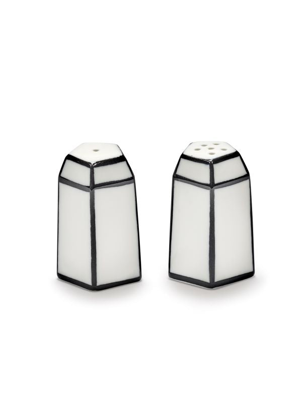 Serax Salz- & Pfefferstreuer CARTE BLANCHE weiß-schwarz von Annebet Philips