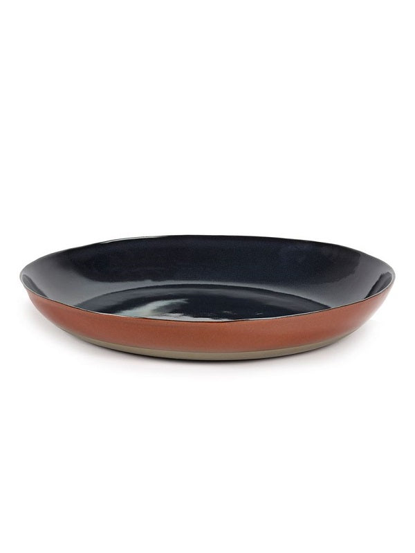 Serax Servierschale Schale Rost/Dunkelblau Terres de Reves D35,5xH6cm
