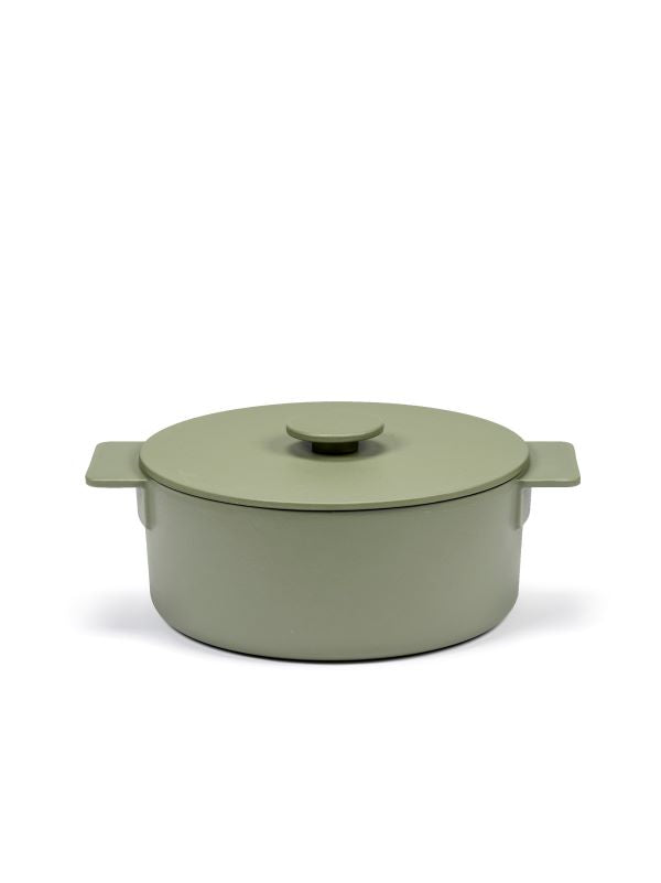 Serax Surface Topf Kochtopf Gusseisen camogreen D26cm - 4,6 L