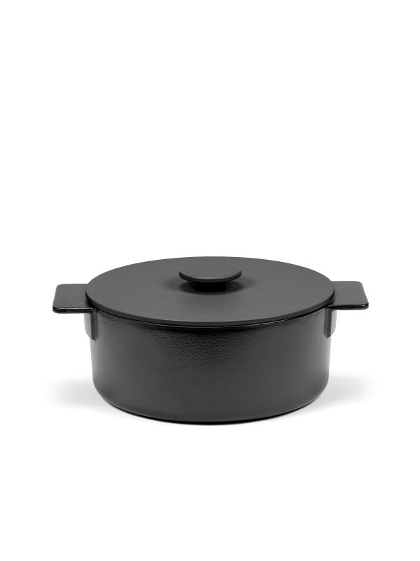 Serax Kochtopf Topf Surface Gusseisen schwarz D26cm - 4,6L