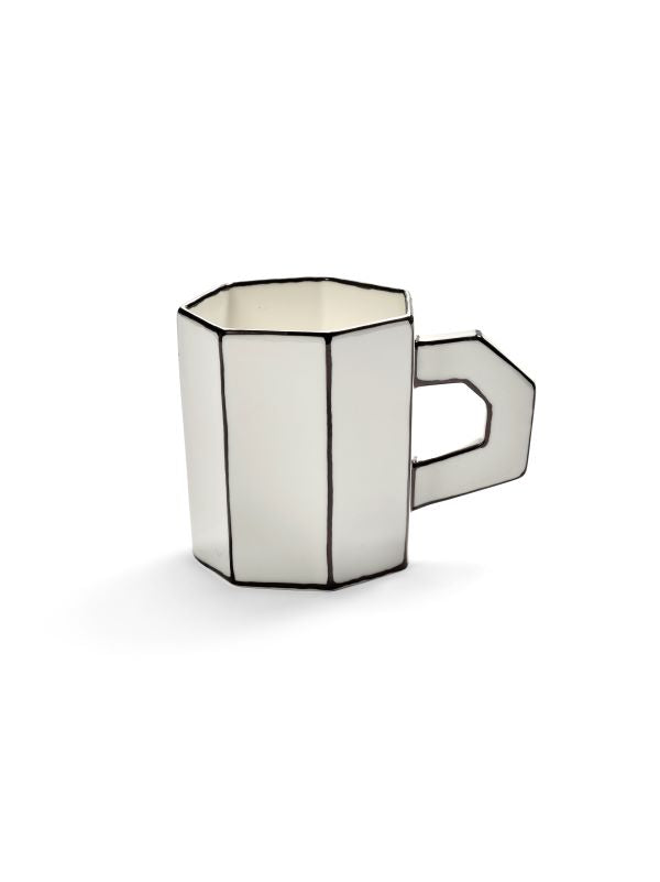 Serax Teetasse CARTE BLANCHE weiß-schwarz von Annebet Philips