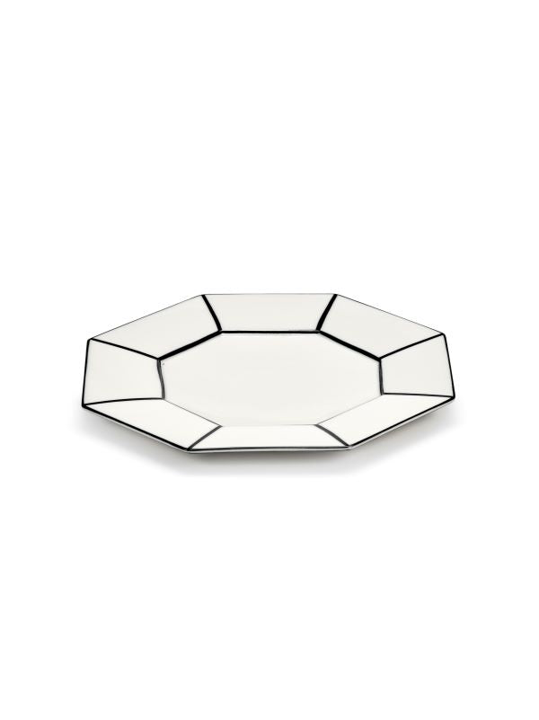 Serax Teller CARTE BLANCHE Frühstücksteller weiß-schwarz von Annebet Philips D22cm