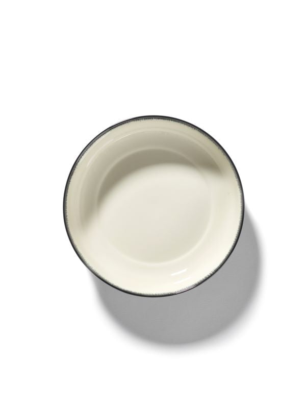 Serax Teller DÉ tief D18,5cm Var A von Ann Demeulemeester cremeweiß-schwarz