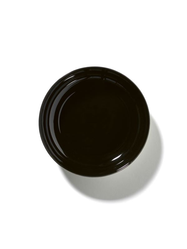 Serax Teller DÉ tief D18,5cm Var B cremeweiß-schwarz Ann Demeulemeester