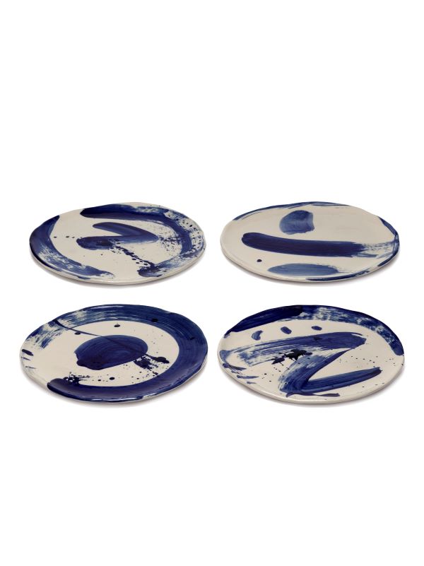 Serax Teller SOPHIA Frühstücksteller beige-blau 4er Set von Marie Michielssen