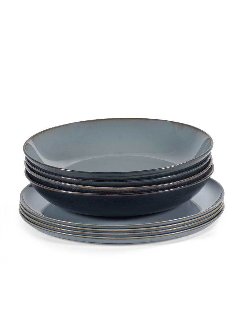 Serax Keramik Dinnerset smokey blue 8 tlg. Terres de Reves von Anita le Grelle