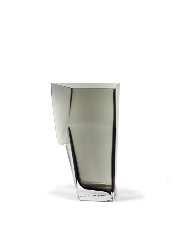 Serax Vase DUNK No 8 Glas grau H33,5cm von Bob Verhelst