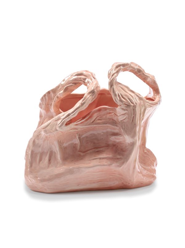 Serax Vase GALA L pink H35cm aus Porzellan in Beutelform Kseniya Kravtsova