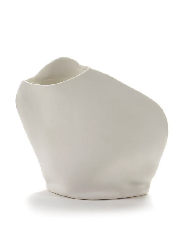 Serax kleine Vase Perfect Imperfection H9,8cm von Roos van de Velde weiß