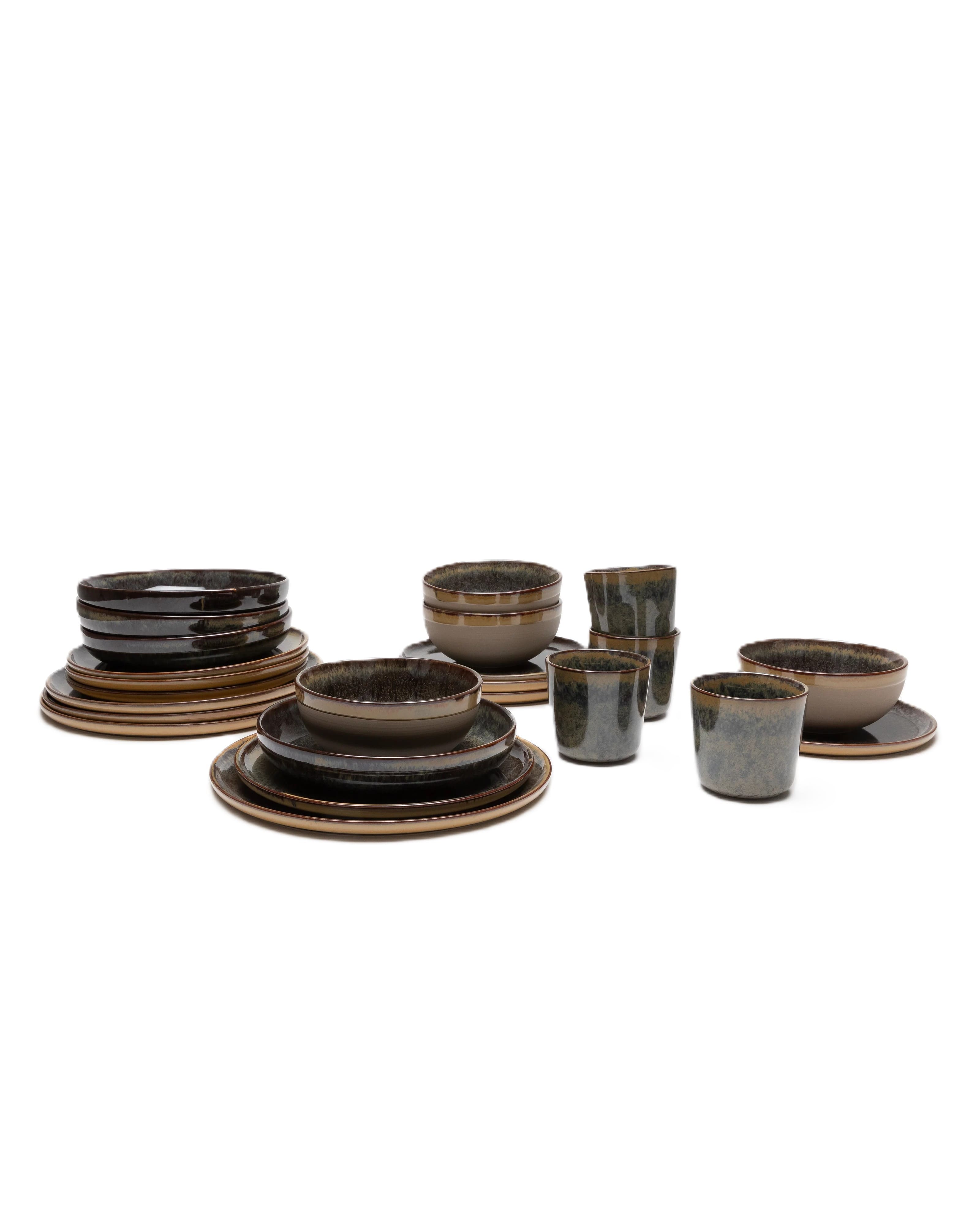 Serax Surface Geschirrset indi gray 24 tlg. Tafelservice designed by Sergio Herman