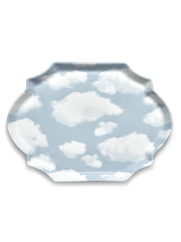 Serax Servierplatte RÊVES DE RÊVES hellblau oval Tablett Wolken Les Objets Mouleversants