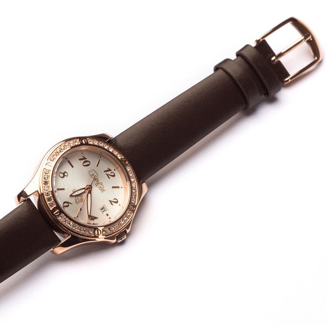 Beka & Bell watch LINELLI rosé gilded with Swarovski