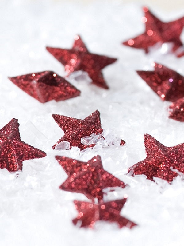 Weihnachtsdeko Sterne rot Weihnachtsschmuck ca. 70 Stk.