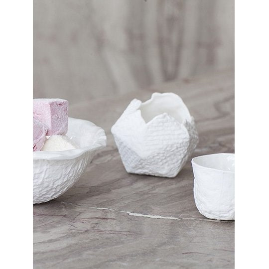 Serax kleine Vase Achteck PAPIER aus Porzellan H 8cm