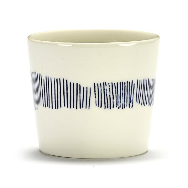 Ottolenghi Espressotasse weiß Swirl-Stripes blau FEAST for Serax H6cm